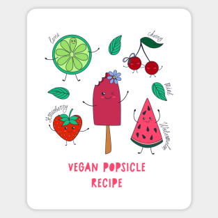 Vegan popsicle recipe Sticker